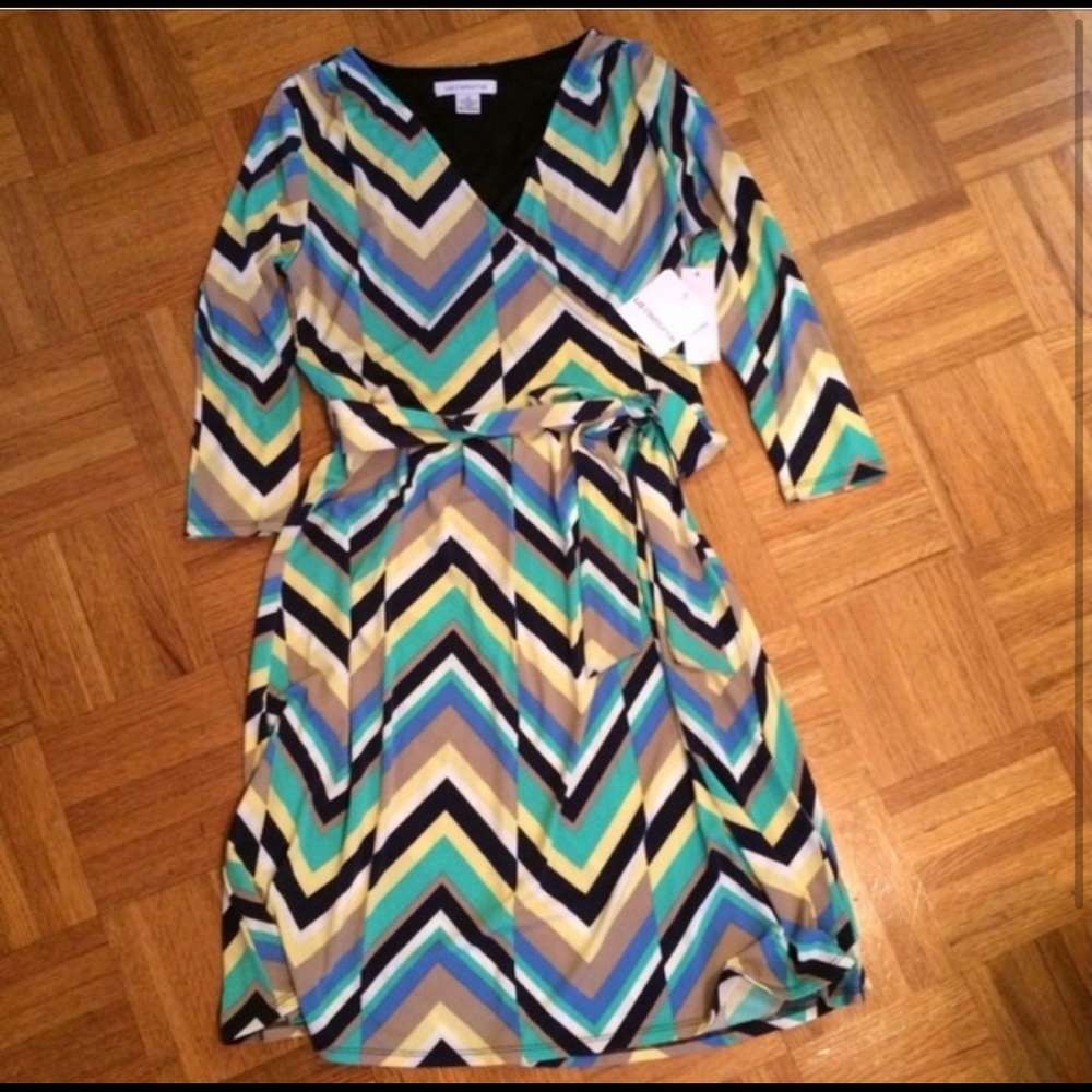 Liz Claiborne Chevron Wrap Dress